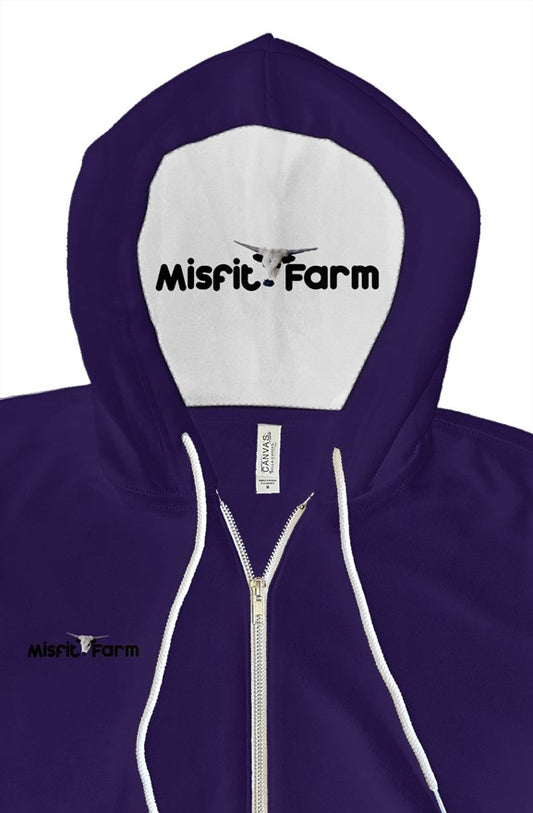 The Misfit Farm bella canvas zip hoody