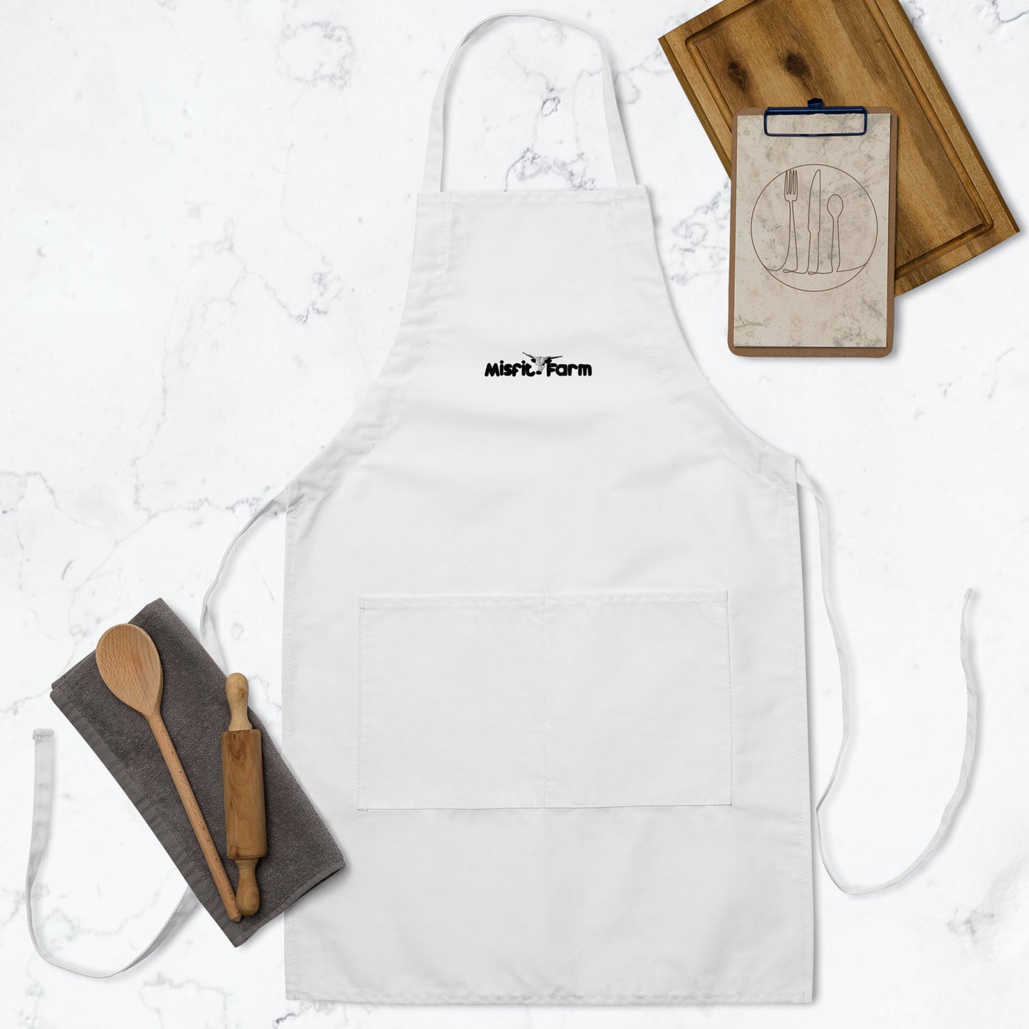 The Misfit Farm Embroidered Apron