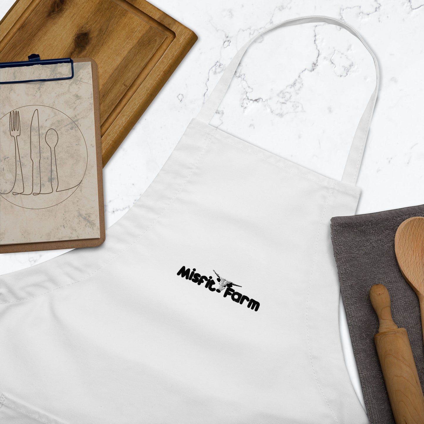 The Misfit Farm Embroidered Apron